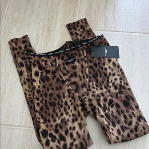 SKIMS Dolce & Gabbana Leopard Print Leggings - Brown XS